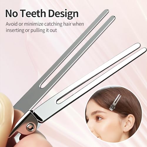 25 PCS Hair Clips for Styling, Silver Alligator Clips Hair Duck Bill Hair Clip, 4.5CM Rustproof Metal Curl Clips Sectioning Hairclips with Holes for Hair Styling, Roller, Salon, Hair Accessories - Image 4