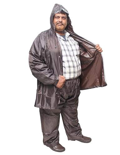 Image of Goodluck 100% waterproof Raincoat Big Size /Rainsuit /Rainwear for mens, sturdy, reusable, suited for plus size
