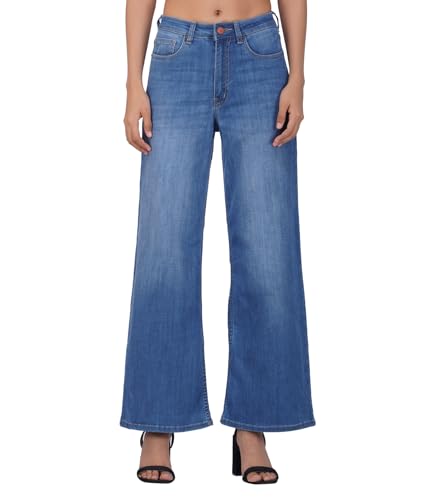 Image of i'sol Jeans for Women | Baggy Jeans for Women High Waist | Wide Leg Jeans for Woman | Bell Bottom Jeans