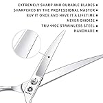 Dream Reach Fellschere 6,5 Inch Gebogene Hundeschere Katzenschere Hunde Haarschere Hundescheren zur Fellpflege für alle Hunde Katze Schneiden und Grooming Japanischer Edelstahl 440C Handarbeit violett – Bild 5