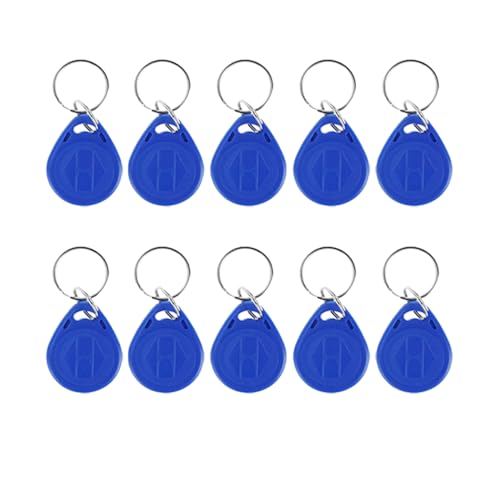 XYBkey RFID Lot de 10 porte-clés bleu 125 kHz pour systèmes de contrôle d'accès
