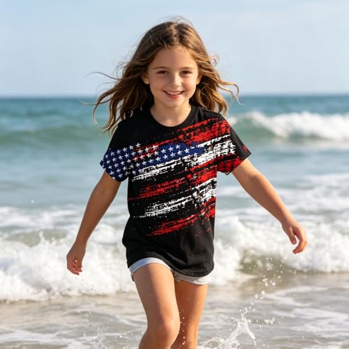 Image of Hgvoetty Boys Girls Graphic T-Shirts Kid 3D Casual Tops Tees for 6-16 Years