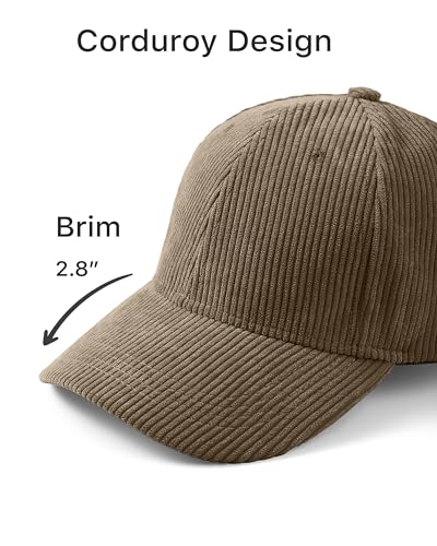 Image of WESTEND Corduroy Baseball Cap for Men and Women - Cool Weather Hats