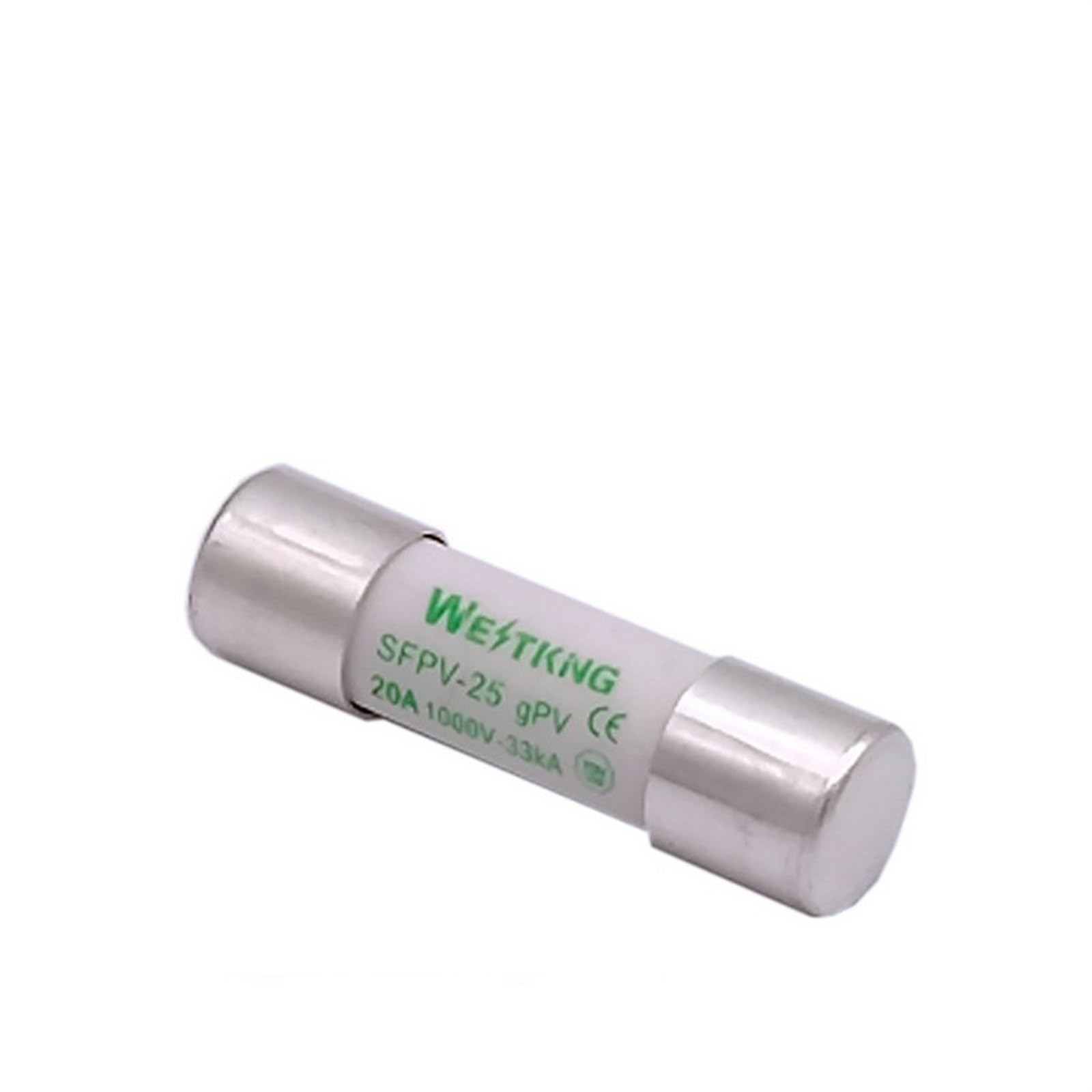 Zestaw 100 bezpieczników słonecznych PV 1000 V DC 10 x 38 mm 1A, 3 A, 5 A, A, 15 A, 20 A, 25 A, 30 A, do ochrony systemów fotowoltaicznych, czyste srebro (5a)