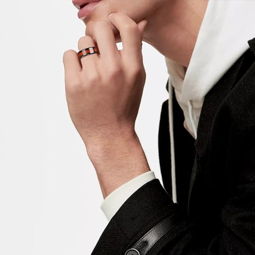 Fyrddyn Anel de tungstênio de 6 mm, 8 mm, para homens e mulheres, preto/prata com incrustação de mad