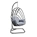OUTLIV. Suez Faltbarer Hängesessel, Hängestuhl, Hängekorb 120/98/200 cm aus beschichtetem Stahl/ Band aus Nylon-Polyester in Grau/Royal Grey - Outdoor Schaukel, Sessel für Garten, Terrasse, Balkon