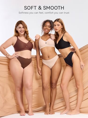 Image of LUCKMEEY Bras for Women No Underwire Wireless Bras - Seamless Push Up Full Coverage Bralettes Comfortable Everyday Bra