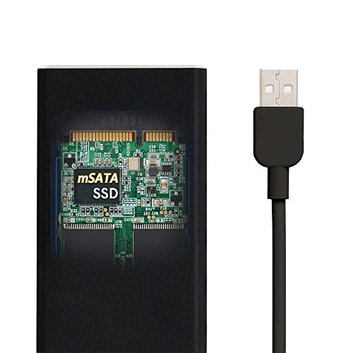 A ADWITS USB 3.0 UASP to mSATA 3030/3050 SSD SuperSpeed Adapter, Aluminum External