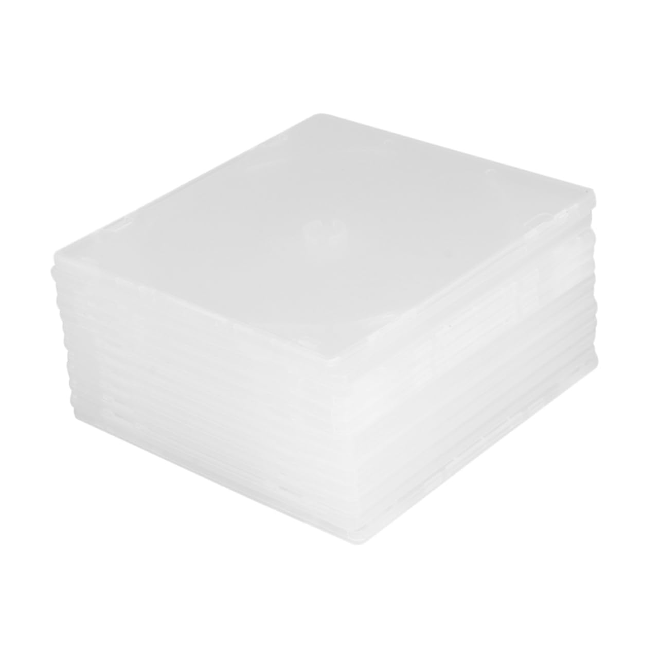 LALAFINA 25 Pcs Transparent CD Storage Box Ultrathin Dvd Case with Insertable Booklet Sleeve for Easy Recognition Portable Design for Home Cinema and Daily Use