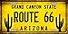 TammieLove Plaque d'immatriculation avec Inscription « Route 66 Cactus Arizona State » - 15 x 30 cm