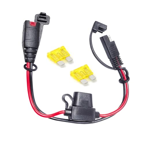 Antianxia SAE Connector Compatible with NOCO Genius Smart Battery Charger GC004 X-Connect 12inch-14AWG,SAE Extension Cord Cable, 3 * 20A Fused Waterproof Plugs