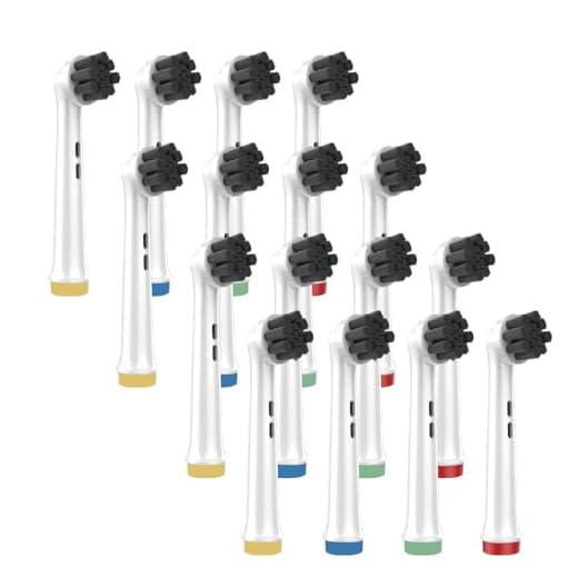 VWONST Cabeças de escova de dentes de substituição compatíveis com escovas de dentes elétricas Oral-B Braun para adultos, preto, refil de cerdas com infusão de carvão de bambu para cabos orais B 3756