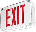 LED ENERGY PLUS Wet Location Red Exterior Weatherproof Outdoor LED Exit Sign with 90 Minutes Battery Backup AC 120V/277V UL Listed