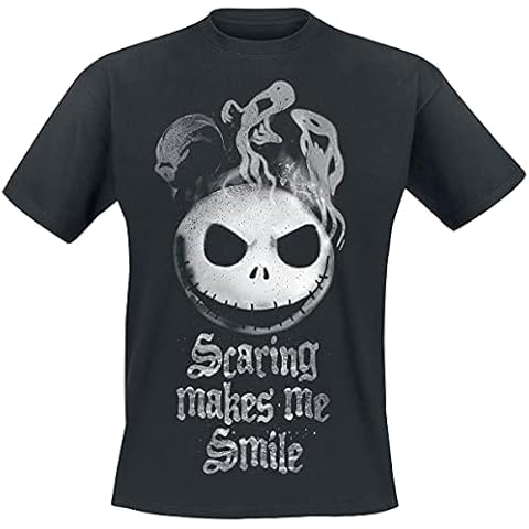 The Nightmare Before Christmas Scaring Makes Me Smile Camiseta Negra Cover