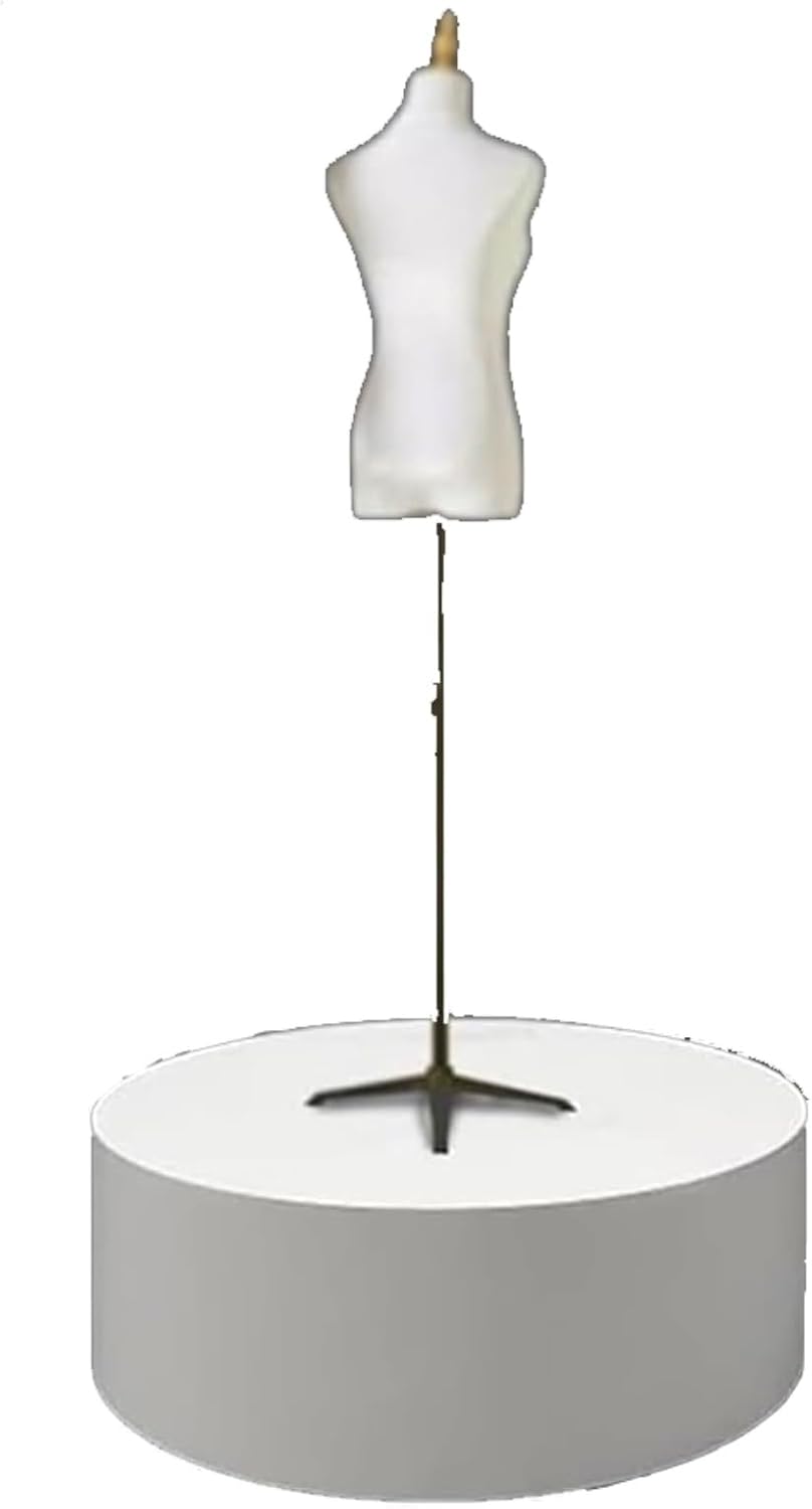 Bridal Shop Display Riser, Cylinder Pedestal Stand for Clothing Store, Round Platform Base for Shoes/Figures/Collection - Natural, 15.7x11.8in/40x30cm