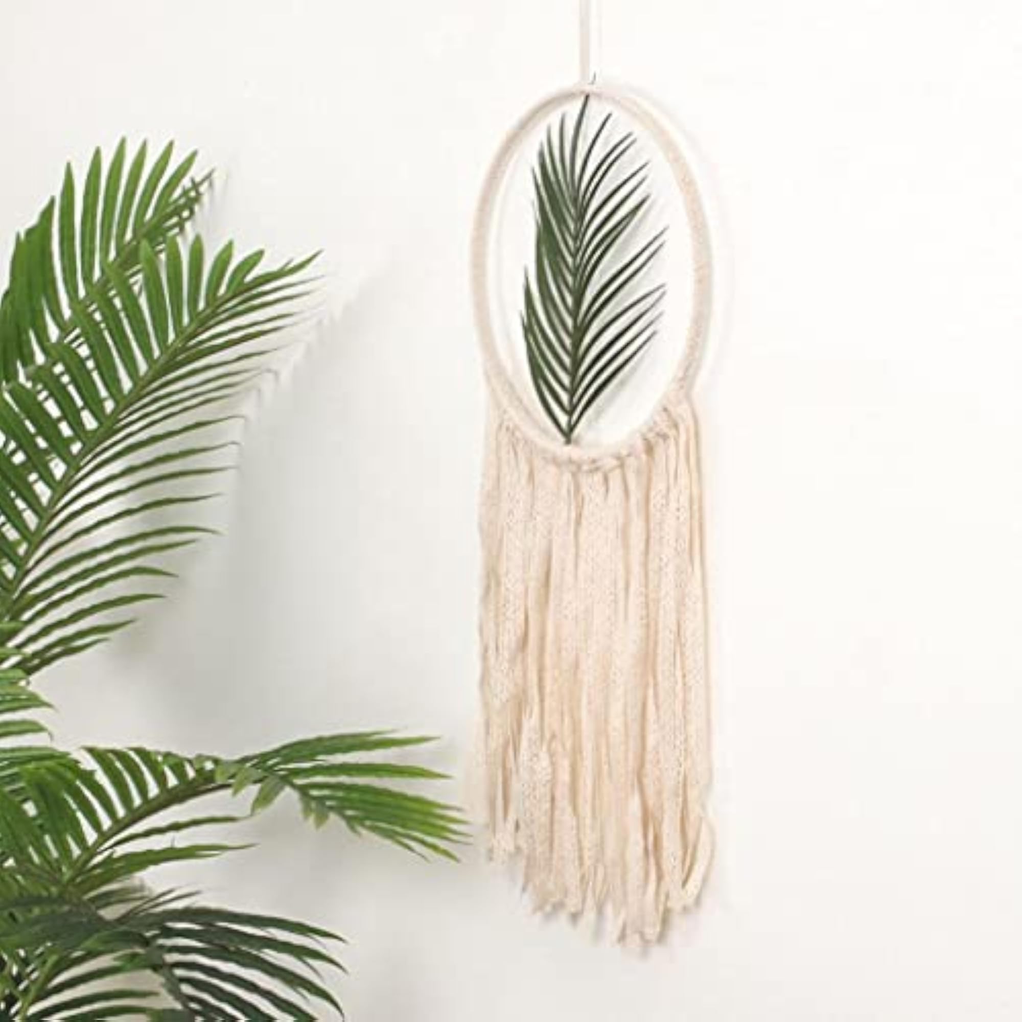 Macrame Dream Catcher Wall Hanging, Bohemian Tassels Decor