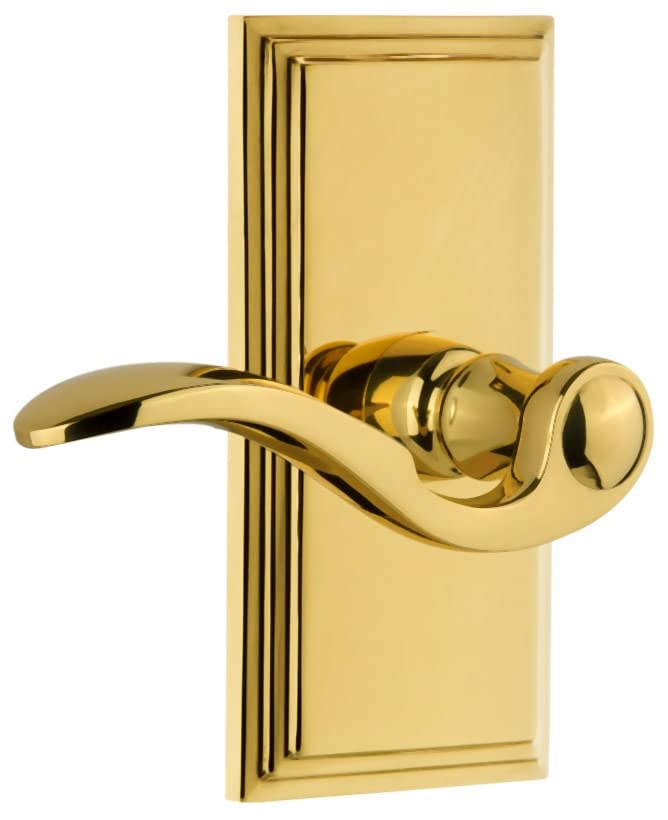 Grandeur Hardware Carre' Tall Plate Double Dummy with Bellagio Lever in Lifetime Brass