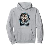Lobo Poderoso Y Valiente - Gran Lobo Sudadera con Capucha