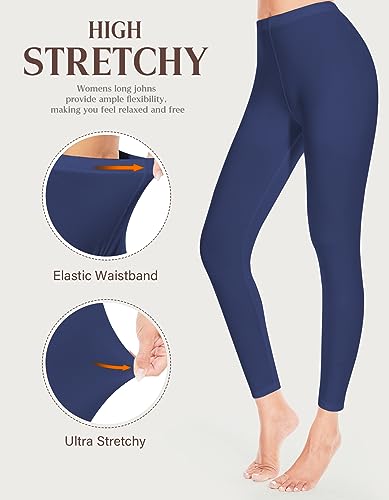 Image of YADIFEN Women Thermal Underwear Set,Long Johns for Women Base Layer with Fleece Lined Long Underwear Top Bottom Cold Weather