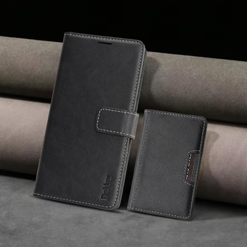 Étui iPhone 16e noir pour ranger vos cartes lors de vos sorties