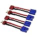 4pcs RC LiPo Battery Connector Adapter Compatible with EC3 to T Male Female Connectors ESC Charger with 5cm 14awg Wire(2 Pairs)