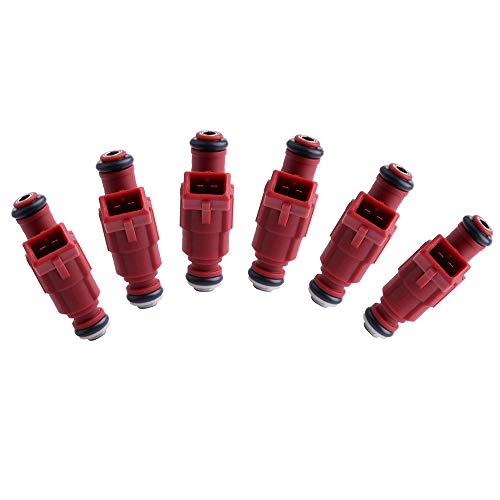QUALINSIST 6 pcs Fuel Injectors 0280156028 Fit For 2001-2003 for F-ord Explorer,2002-2004 for M-ercury Mountaineer 4 Holes