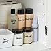 Talented Kitchen Bathroom Labels for Containers - Transparent Vinyl, Black Script, 192 Stickers - Labels for Jars & Makeup Storage Tags - Preprinted Waterproof Tags for Bathroom & Makeup Organization