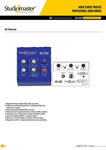 Image of Studiomaster SD 300 with ECHO /DELAY Digital Sound Mixer