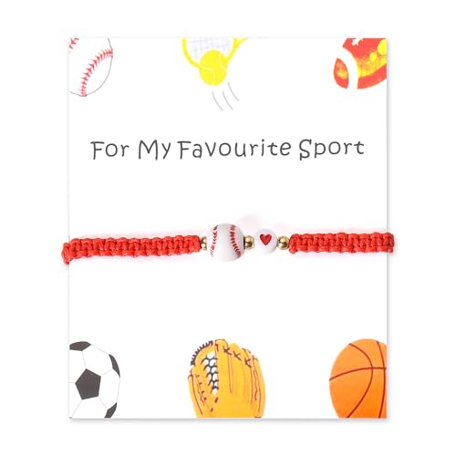 ShiQiao Spl Baseball Bracelet for Daughter Sister Niece Christmas Birthday Gifts for Baseball Fans Players Gifts Good Luck Gift for Baseball Team Inspirational Bracelet for Women Men Sports Bracelet