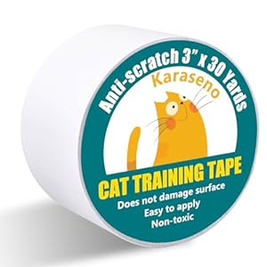 Anti Cat Scratch Tape, 3 inches x 30 Yards Cat Training Tape, 100% Transparent Clear Double Sided Cat Scratch Deterrent Tape, Furniture Protector for Couch, Carpet, Doors, Pet & Kid Safe