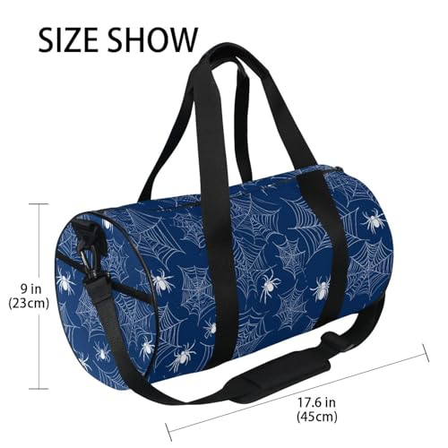Spider Sports Duffel Bag Full Print Barrel Gym Bag with Side Zipper Pocket and Inner Compartment, Durable Lightweight Fabric for Sports, Training, Travel and Outdoor Use4