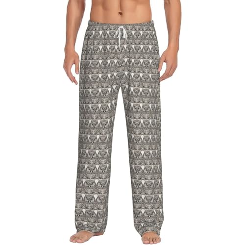 Pyjama pour homme imprimé hiboux et oiseaux ensemble nuit doux élégant