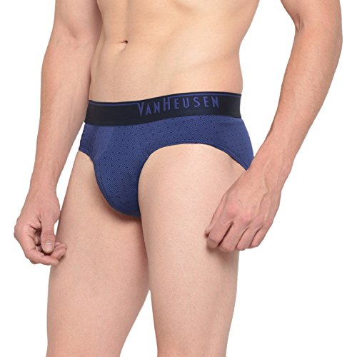 Image of Van Heusen Men Regular Fit 4 Way Stretch Body Defining Fit Allover Print Briefs - Available in Pack of 1 & 2