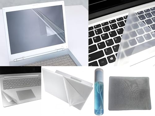 Image of Anjo 6 in 1 Combo of 14 inch With 16:9 Display Aspect Ratio Laptop Screen Protector, Keyguard, Laptop Lid and Trackpad Area Lamination (Transparent), Cleaning Gel and Mouse Pad.