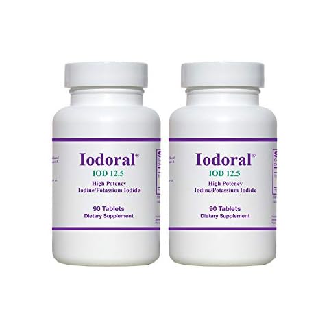 Optimox Iodoral 12.5 mg Supplement - Iodine Supplements for Thyroid Support, Potassium Iodide Tablets, Lugol Solution, Daily Vitamins and Minerals, High Potency Iodine Tablets - 30 Count (Pack of 2) Cover