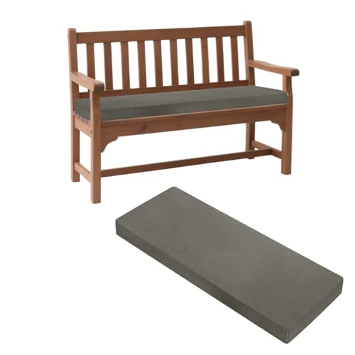 Cuscino per panca da esterno e interno, per giardino, patio, cucina, antiscivolo, grigio scuro, 130 x 45 x 5 cm, adatto per panche e tavoli da 14 posti, design elegante per il massimo comfort