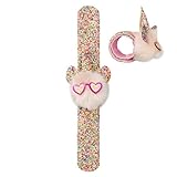 Flower Power Kids Unicorn Glitter Slap Bracelet, Wristbands for Girls, Tween Girl Birthday Party...