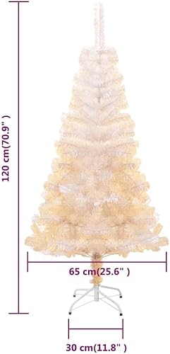 Miniatura 6 de YAFF Árbol de Navidad artificial de 4 pies con puntas iridiscentes árbol de Navidad de PVC para el hogar oficina fiesta decoraciones de Navidad