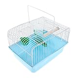 ORFOFE Portable Bird Carrier Cage with Water Dispenser Standing Perch and Food Tray for Parakeets Lovebirds Conures Cockatiels Small Travel Cage for Outdoor Use Lightweight and Easy to