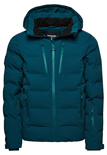 Superdry Herren Ski Radar Pro Steppjacke Atlantik Dunkel Blaugrün XL