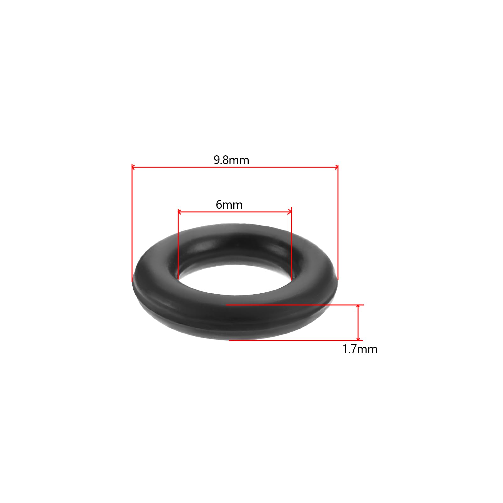 VGOL 20Pcs O Rings for Pressure Washer Hose Compatible with Black and Decker Pressure Inner Diameter 6mm Outer Diameter 9.8mm Thickness 1.7mm Black - Image 4