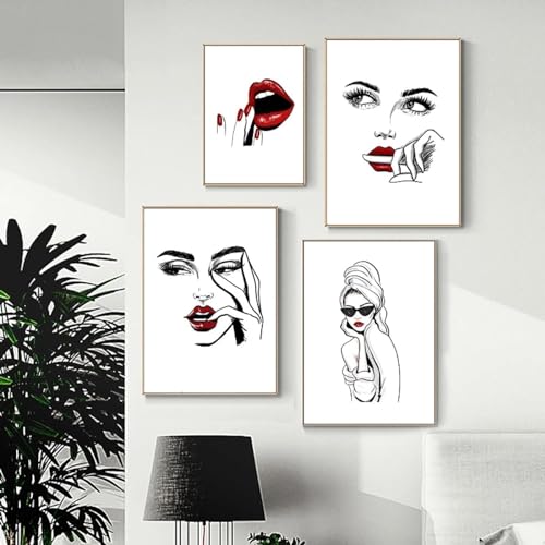 Citations de femme de beauté sexy sur toile pour réveiller un mur de salon blanc