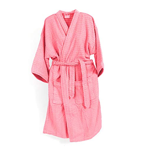 ROUPÃO ATOALHADO ADULTO PREMIUM 100% ALG. ROSA Tam. G