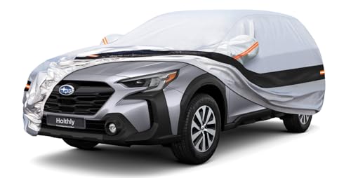Image of 10 Layers SUV Car Cover Custom Fit for Subaru Outback (1994-2026) Waterproof All Weather for Automobiles, Outdoor Full Cover Rain Sun UV Protection.Silver