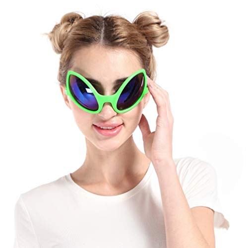 Óculos Alienígenas de Plástico Verde, Acessório de Fantasia Alienígena da Amosfun para Festa de Hall