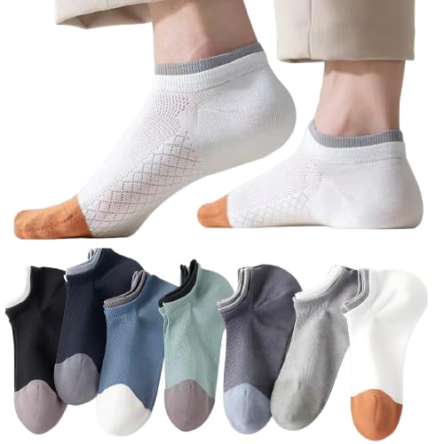 Warrior World® Men's Color-Block Arch Support Socks Combo | Breathable Mesh - Cushioned Fit | Stylish Contrast Design | Daily Active Comfort Wear | Pack of 7-image-12