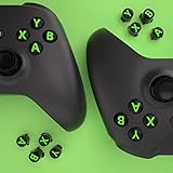eXtremeRate ABXY Buttons for Xbox Elite Controller Series 2 Core, Elite Series 1 Replacement Parts, Three-Tone Action Buttons for Xbox Series X/S, for Xbox One S/X Controller-Black & Clear & Green - Image 6