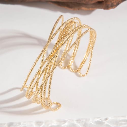 Image of Shining Diva Fashion Gold Plated Stylish Kada Bangle Cuff Bracelet for Women (rrsd16101b) (Gold)