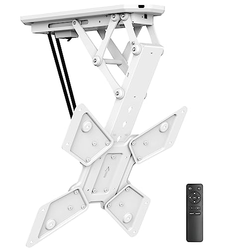 Mount-It! Motorized Ceiling TV Mount with Remote, Electric Flip Down