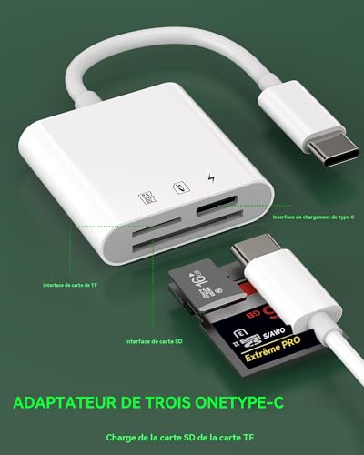 Lecteur USB C SD Micro SD résolvant le manque de ports sur MacBook et iPad - 2
